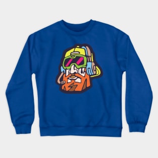 Red Beard Cartoon Head Crewneck Sweatshirt